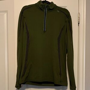 Lululemon Men’s Olive Green Quarter-Zip Pullover, Size Medium, GUC